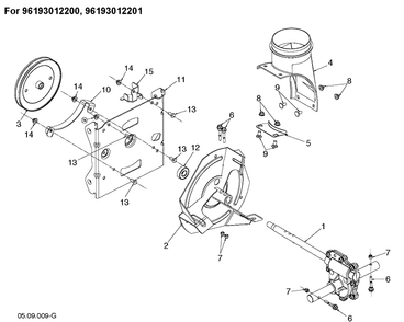 Auger Housing And Impeller 3 Diagram and Parts List for ST224P  Husqvarna Snow Blower