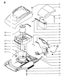 Motor Diagram and Parts List for 47RC ROYAL Husqvarna Lawn Mower