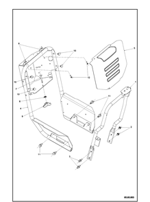 Handle 2 Diagram and Parts List for ST424  Husqvarna Snow Blower