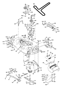Mower Deck Diagram and Parts List for YTH1342XP (954569332-A)(2003-03) Husqvarna Lawn Tractor