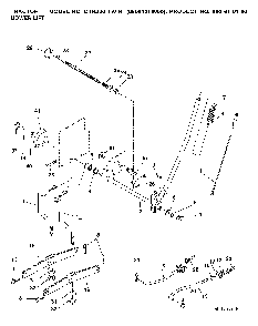 Mower Lift / Deck Lift Diagram and Parts List for CTH220TWIN (96061019000)(2007-02) Husqvarna Lawn Tractor
