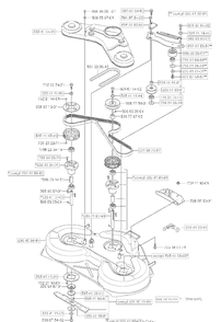 Deck (41-Inch Mulch) Diagram and Parts List for RIDERPROFLEX21 2001-02 Husqvarna Lawn Tractor