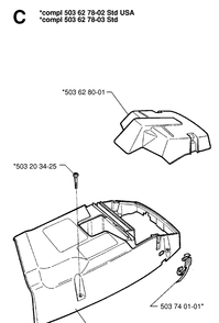 Part Location Diagram of 503627803 Husqvarna 