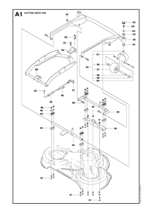 94cm Cutting Deck Diagram and Parts List for R316T  Husqvarna Lawn Mower
