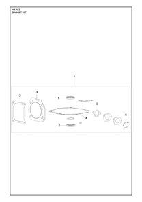 Gasket Kit Diagram and Parts List for HS452  Husqvarna Engine