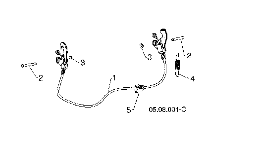 Interlock cable Diagram and Parts List for 96193009604  Husqvarna Snow Blower