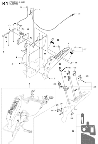 Electrical 2 Diagram and Parts List for PT26D (965160601)(2008-02) Husqvarna Lawn Mower