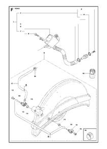 Valves Diagram and Parts List for K2500 2009-02 Husqvarna Circular Saw