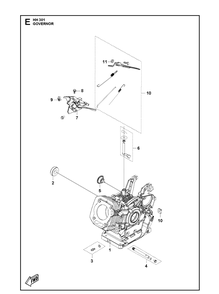Governor Diagram and Parts List for 598609801 2021-07 Husqvarna Engine