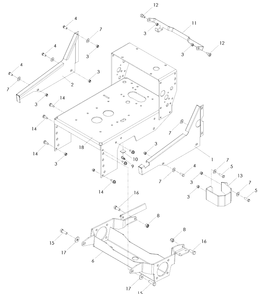 Frame Diagram and Parts List for WH4817 (966947002)(2008-09) Husqvarna Lawn Mower