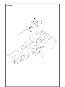 Controls Diagram and Parts List for R216 AWD Husqvarna Lawn Mower