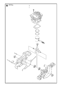 Engine Diagram and Parts List for K970RING 2011-12 Husqvarna Circular Saw