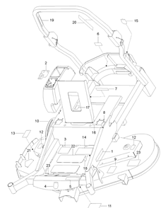 Decals Diagram and Parts List for MZ52 (96766600100)(2017-02) Husqvarna Lawn Mower