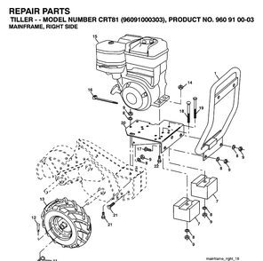Part Location Diagram of 584461101 Husqvarna Bumper.asm.9hp.til.black