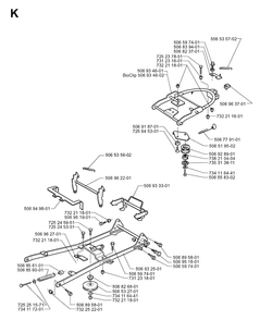 Frame Diagram and Parts List for PF18 2000-03 Husqvarna Lawn Tractor