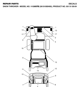 Part Location Diagram of 532192157 Husqvarna Decal