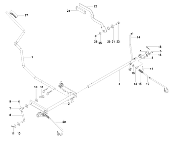 Brake/ Deck Lift Diagram and Parts List for RZ4219BF (966582201)(2010-03) Husqvarna Lawn Mower