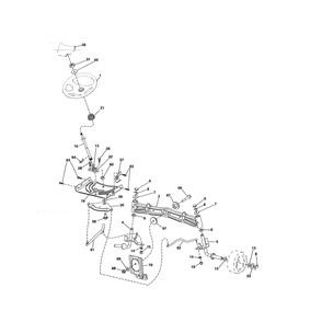 Steering Diagram and Parts List for LGT24K54 240471 Husqvarna Lawn Tractor