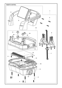 Remote Control Diagram and Parts List for P524XREFI  Husqvarna Lawn Tractor