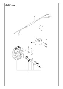 Ignition System Diagram and Parts List for 120MARKIII  Husqvarna Chainsaw