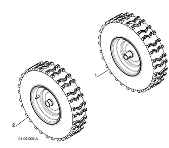 Wheels 2 Diagram and Parts List for 14527SBLS (961930049)(2009-07) Husqvarna Snow Blower