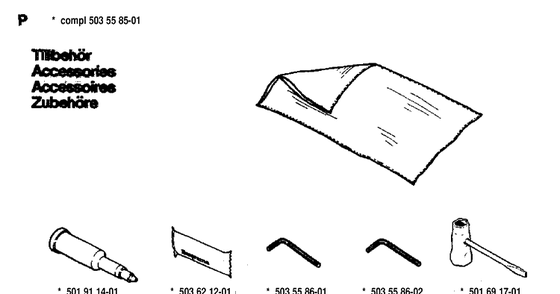 Accessories 2 Diagram and Parts List for 288 19933600001-19974900000 Husqvarna Chainsaw