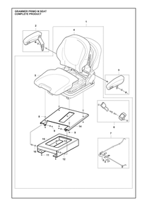 Complete Product Diagram and Parts List for GRAMMERPRIMOMSEATP524  Husqvarna Lawn Tractor Accessories