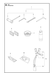 Accessories 4 Diagram and Parts List for 236R  Husqvarna Brush Cutter