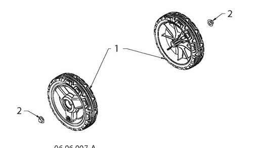 Wheels And Tires Diagram and Parts List for ST121E (96183000102)(2012-09) Husqvarna Snow Blower