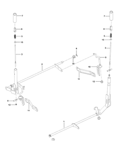 Brake / Rear Mower Lift Diagram and Parts List for RZ4623 (967009804)(2013-12) Husqvarna Lawn Mower