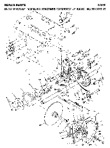 Drive Diagram and Parts List for 10527SBE (96193000901, 961930009)(2006-05) Husqvarna Snow Blower