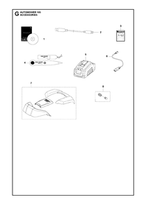 Accessories Diagram and Parts List for 105 2016-02 Husqvarna Lawn Mower