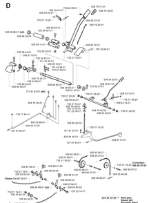 Controls Diagram and Parts List for PR18 (953521901)(2004-01) Husqvarna Lawn Mower