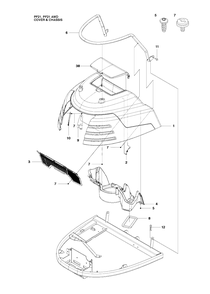 Cover 2 Diagram and Parts List for PF21 (965192401)(2010-07) Husqvarna Lawn Tractor