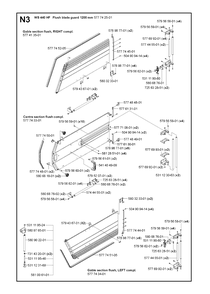 Flush Blade Guard 1200mm Diagram and Parts List for WS440HF (00000008382 - 20134408468)(2012-07) Husqvarna Circular Saw