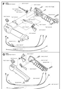 Throttle Controls Diagram and Parts List for 326RX 20023100001-20041000000 Husqvarna Brush Cutter