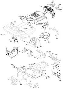Chassis And Enclosures Diagram and Parts List for YTH2148 (954571960-A)(2003-11) Husqvarna Lawn Tractor
