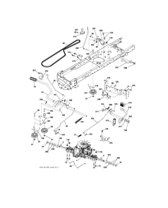 Drive Diagram and Parts List for YTH24V54-289640 2010-05 Husqvarna Lawn Tractor