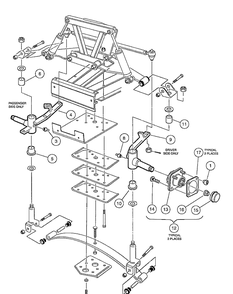 Front Suspension - Front Hub Assembly - Earlier Style Diagram and Parts List for HUV4210GXP 2005-06 Husqvarna Lawn Tractor