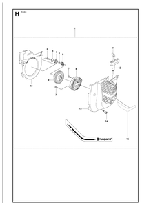 Starter Diagram and Parts List for K960 2008-12 Husqvarna Lawn Tractor Accessories