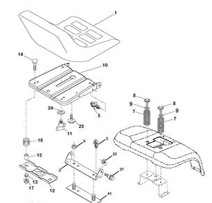 Seat Diagram and Parts List for LTH1797 (96011022101)(2012-01) Husqvarna Lawn Tractor