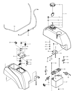 Ignition System Diagram and Parts List for MZ28ZTBF (96666370101)(2012-03) Husqvarna Lawn Mower
