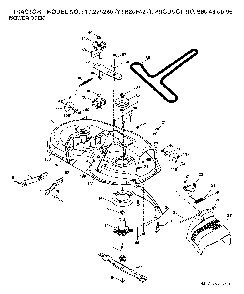 Mower Deck / Cutting Deck Diagram and Parts List for YTH20F42T (917279240, 960430005)(2006-02) Husqvarna Lawn Tractor