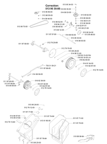 Wheels And Tires 3 Diagram and Parts List for 49 ROYAL Husqvarna Lawn Mower