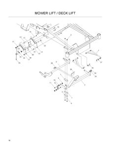 Mower Lift / Deck Lift Diagram and Parts List for EZ4624 (968999688)(2008-08) Husqvarna Lawn Mower