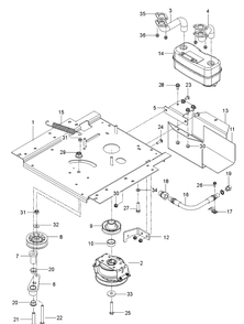 Engine Mounting, Guards And Muffler Diagram and Parts List for Z242F (96795380100)(2018-10) Husqvarna Lawn Mower