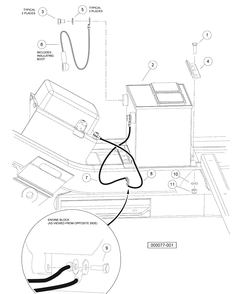Battery - Gasoline Vehicles Diagram and Parts List for HUV4420G 2006-11 Husqvarna Lawn Tractor