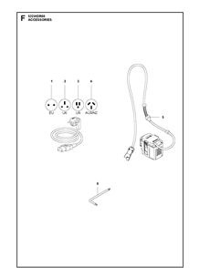 Accessories Diagram and Parts List for 343F 20031800001-20043100000 Husqvarna Brush Cutter