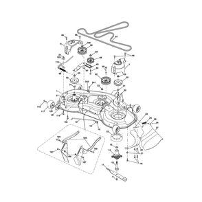 Mower Deck Diagram and Parts List for YTH2348-917240440  Husqvarna Lawn Tractor