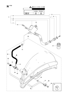 Cutting Equipment Diagram and Parts List for K750 (544936207)(2010-02) Husqvarna Lawn Tractor Accessories
